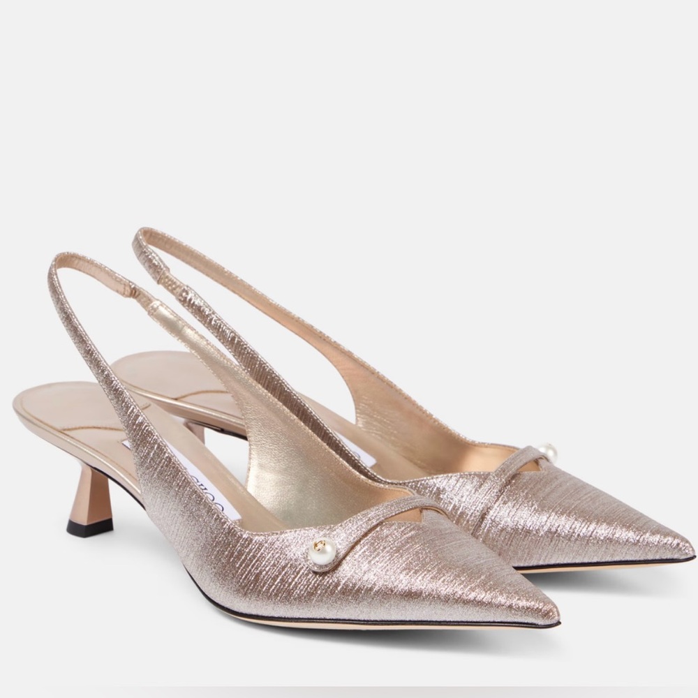 Jimmy Choo Amita 45 glitter slingback pumps Size 35 -US size 5